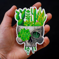 Succulent Skull Sticker