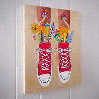 Red Converse Original Painting