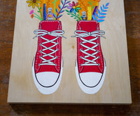 Red Converse Original Painting