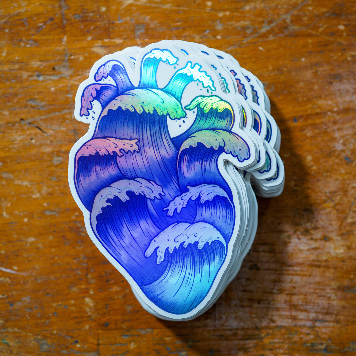 Wave Heart Sticker