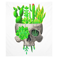 Succulent Skull Tapestry