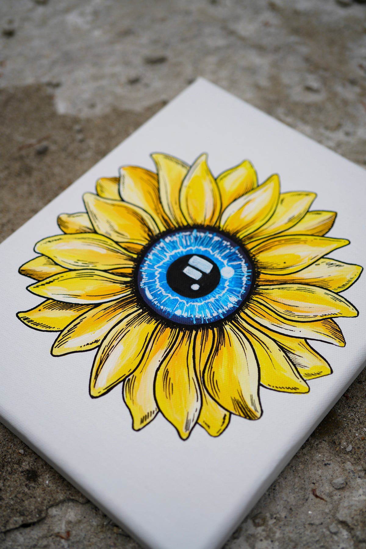 Sunflower Eye Original Painting