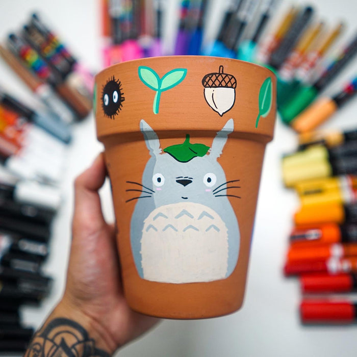 My Neighbor Totoro Hand Painted Clay Pot