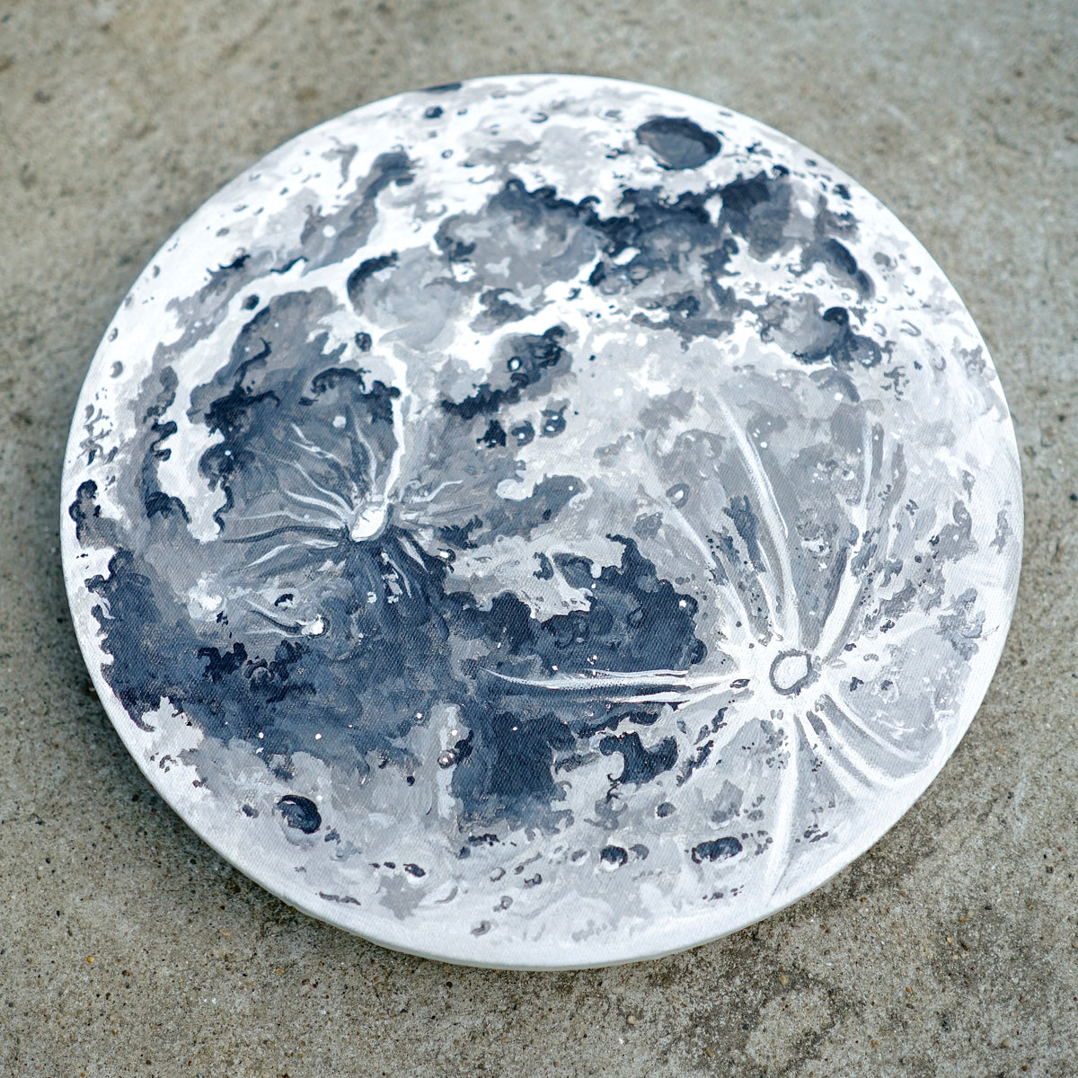 Full Moon Acrylic Painting