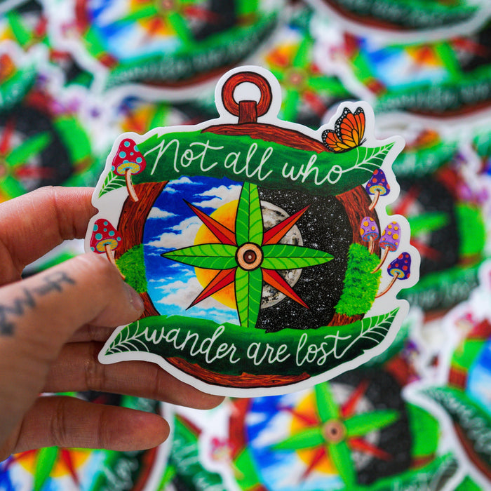 Wander Compass Sticker