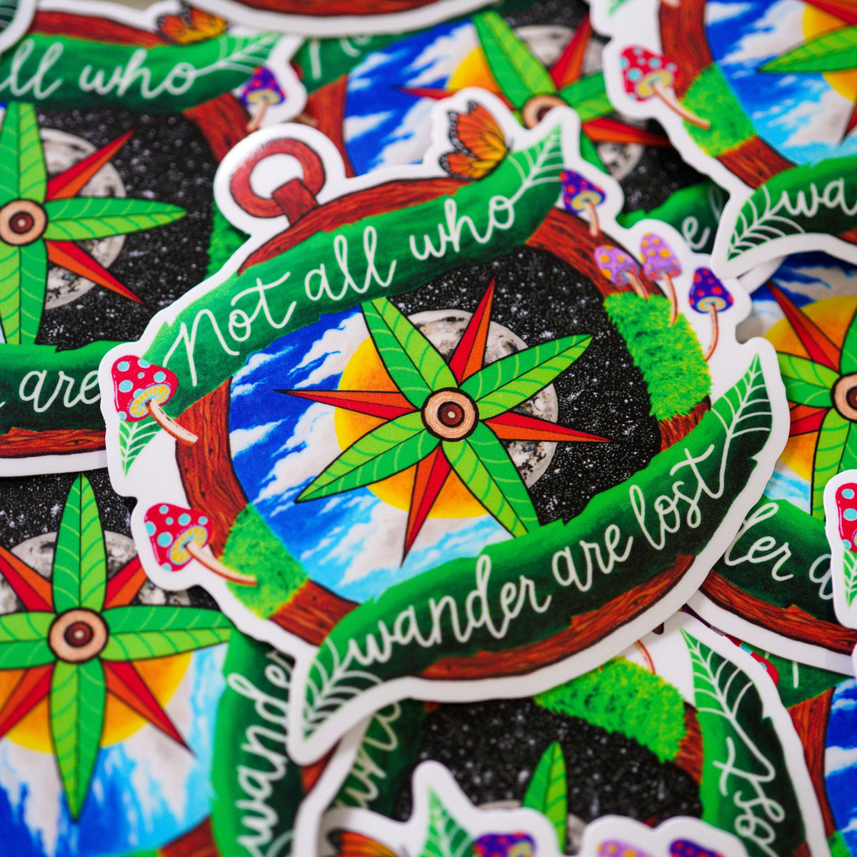 Wander Compass Sticker
