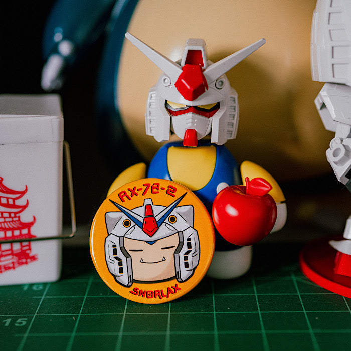 Gundam x Snorlax Pinback Button