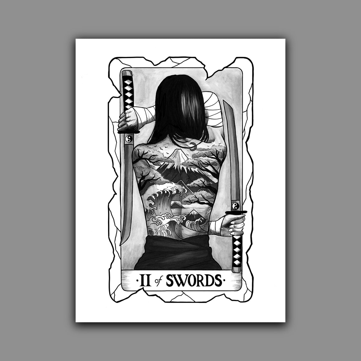 2 of Swords Tarot Print