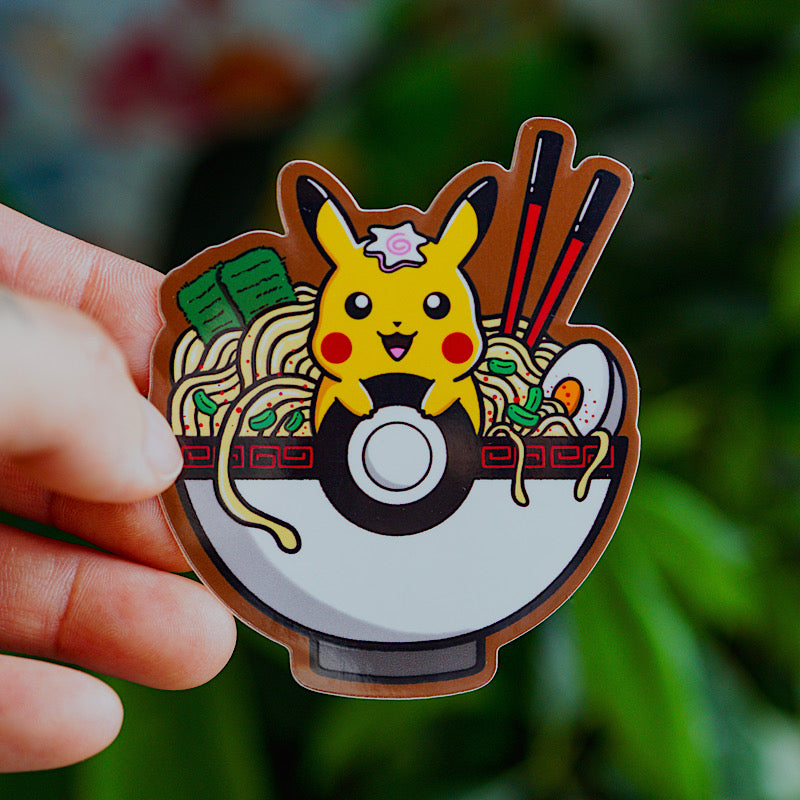 Pika Ramen Bowl Sticker