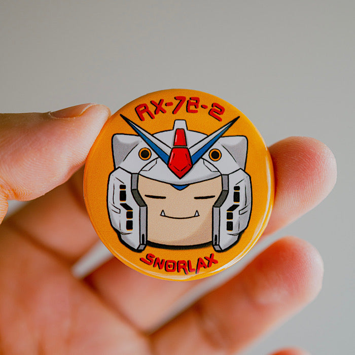 Gundam x Snorlax Pinback Button