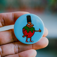 Gerald Strawberry Pinback Button