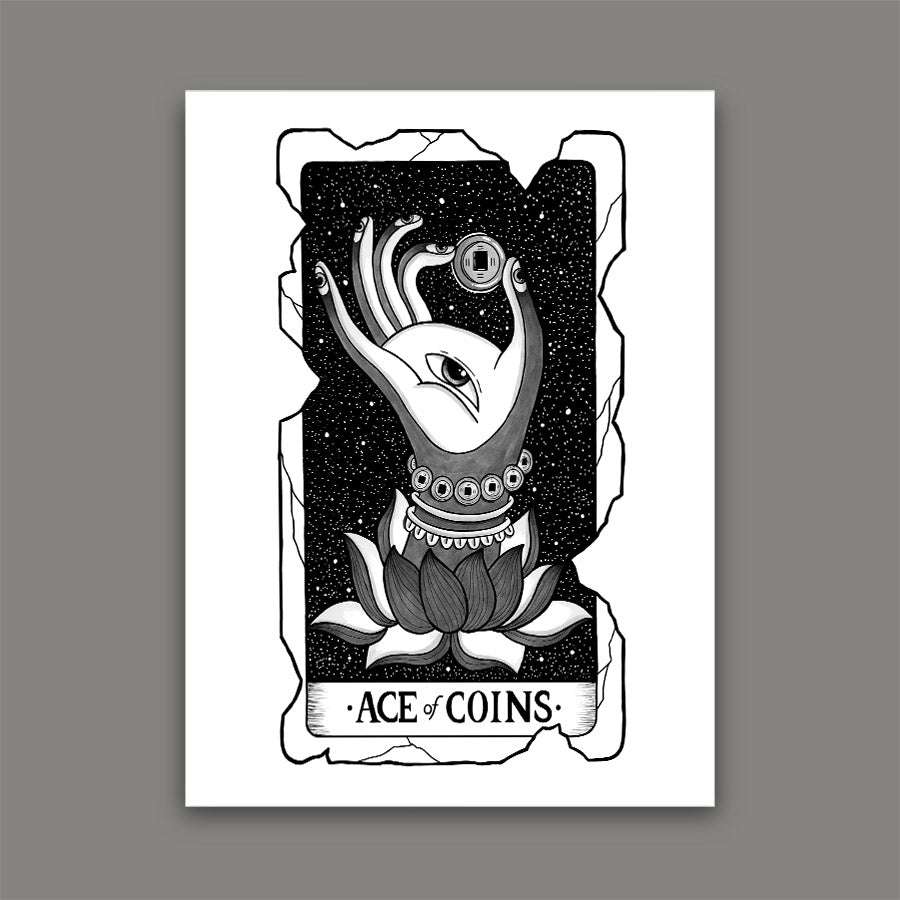 Ace of Coins Tarot Print