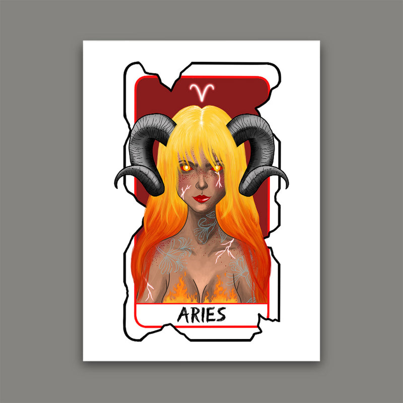 Aries Zodiac Print