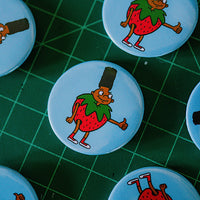 Gerald Strawberry Pinback Button