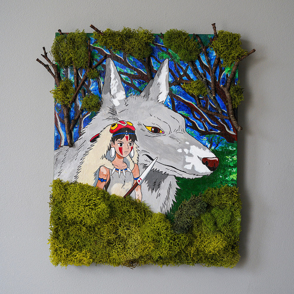 Princess Mononoke Mixed Media Original Painting