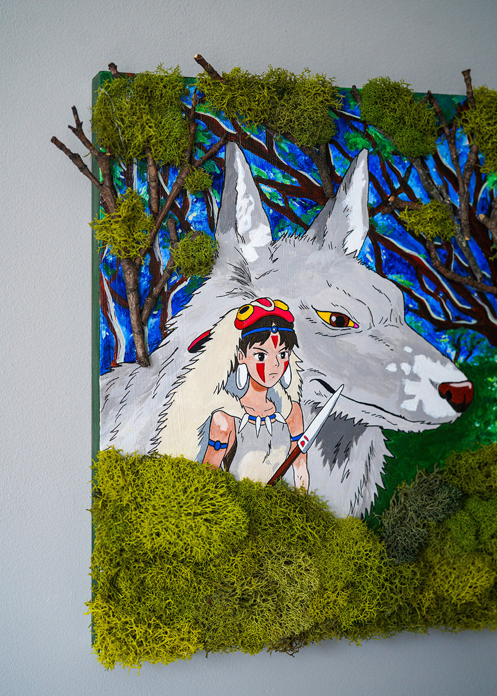 Princess Mononoke Mixed Media Original Painting