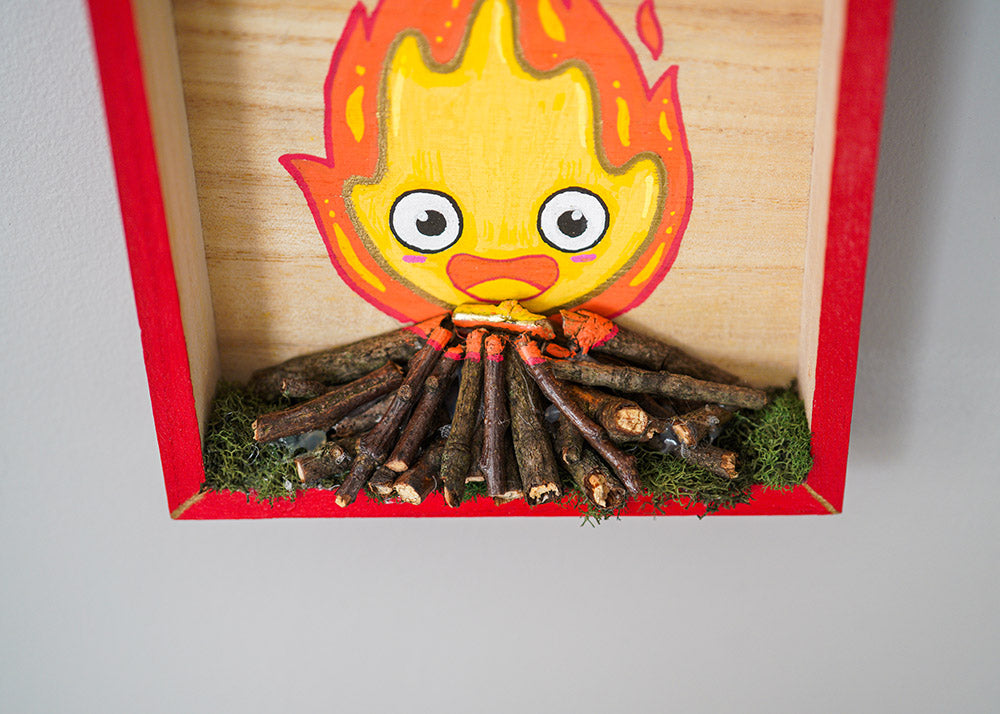 Calcifer Mixed Media Original Painting