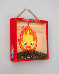 Calcifer Mixed Media Original Painting