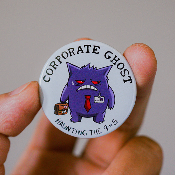 Corporate Ghost - Gengar Pinback Button