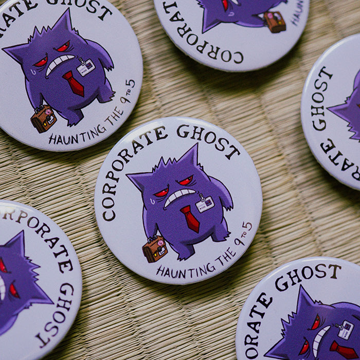 Corporate Ghost - Gengar Pinback Button