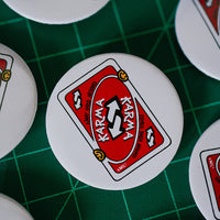 Karma Uno Card Pinback Button