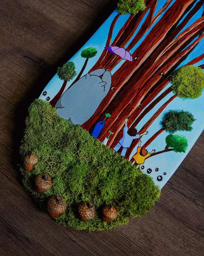 My Neighbor Totoro Custom Mixed Media Skateboard