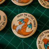 Enjoy the Little Things - Dragonite Pinback Button