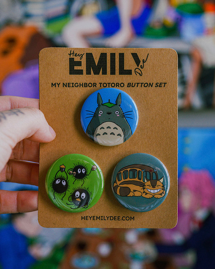 My Neighbor Totoro Pin Back Button Set