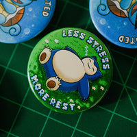 More Rest Pin Back Button