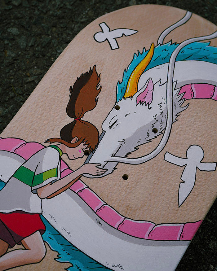 Haku and Chihiro Custom Skateboard