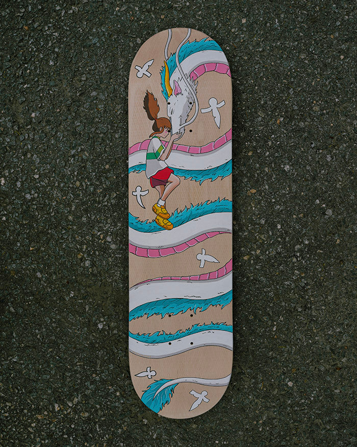 Haku and Chihiro Custom Skateboard