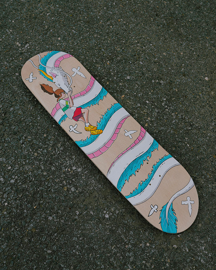 Haku and Chihiro Custom Skateboard