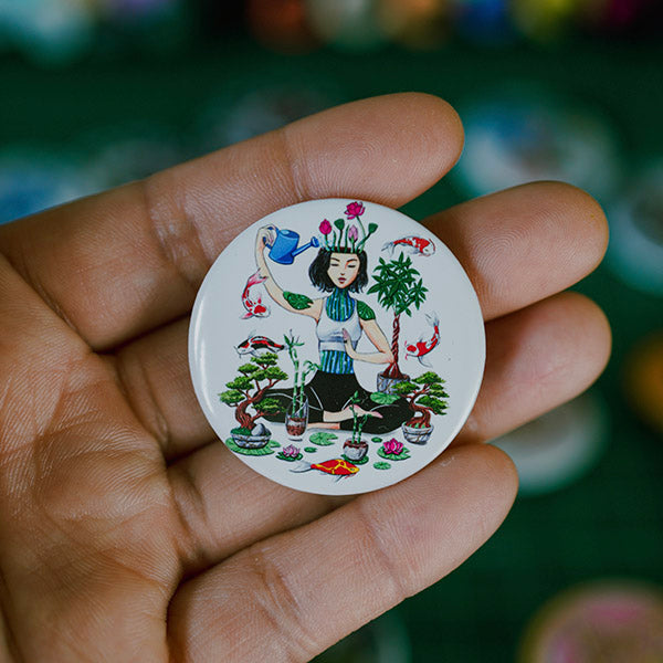 Water Yourself With Care Pin Back Button