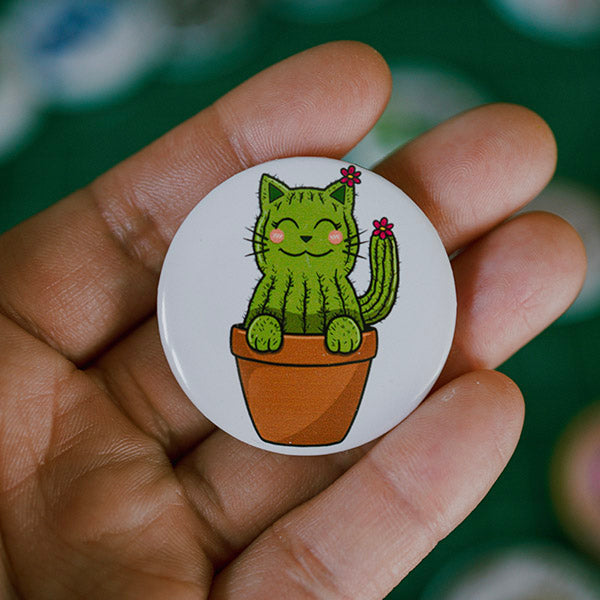 Catcus Pin Back Button