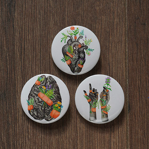 Healing Series Pin Back Button Set