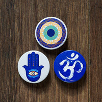 Sacred Trio Pin Back Button Set