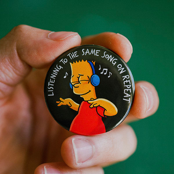 Song on Repeat Pinback Button