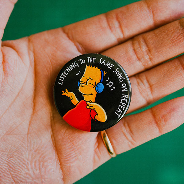 Song on Repeat Pinback Button