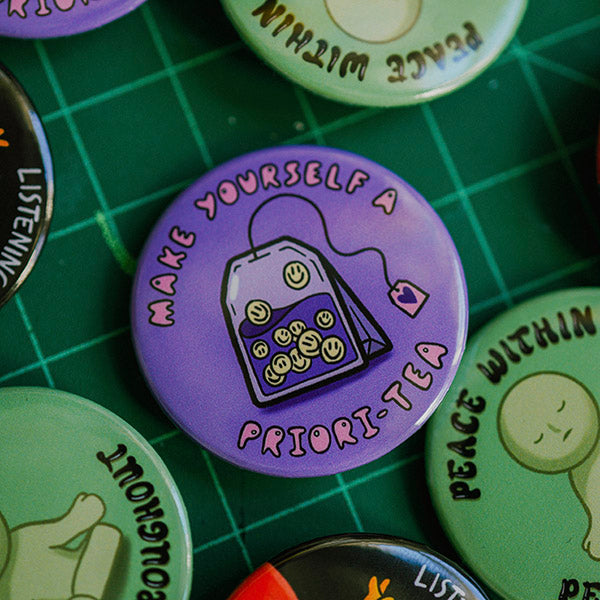 Priori-TEA Pinback Button