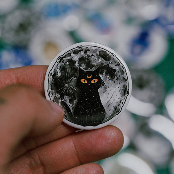 Celestial Cat Pin Back Button