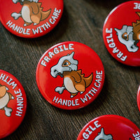 FRAGILE Handle with Care - Cubone Pinback Button