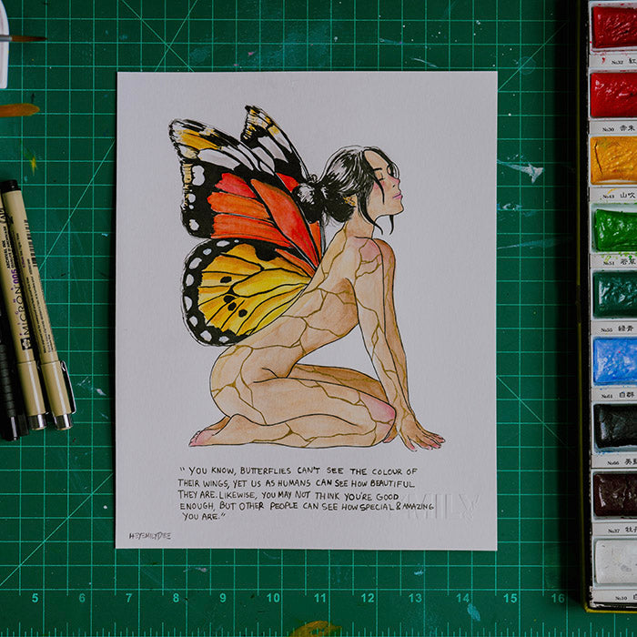 The Beauty She Carries Original Watercolor Painting