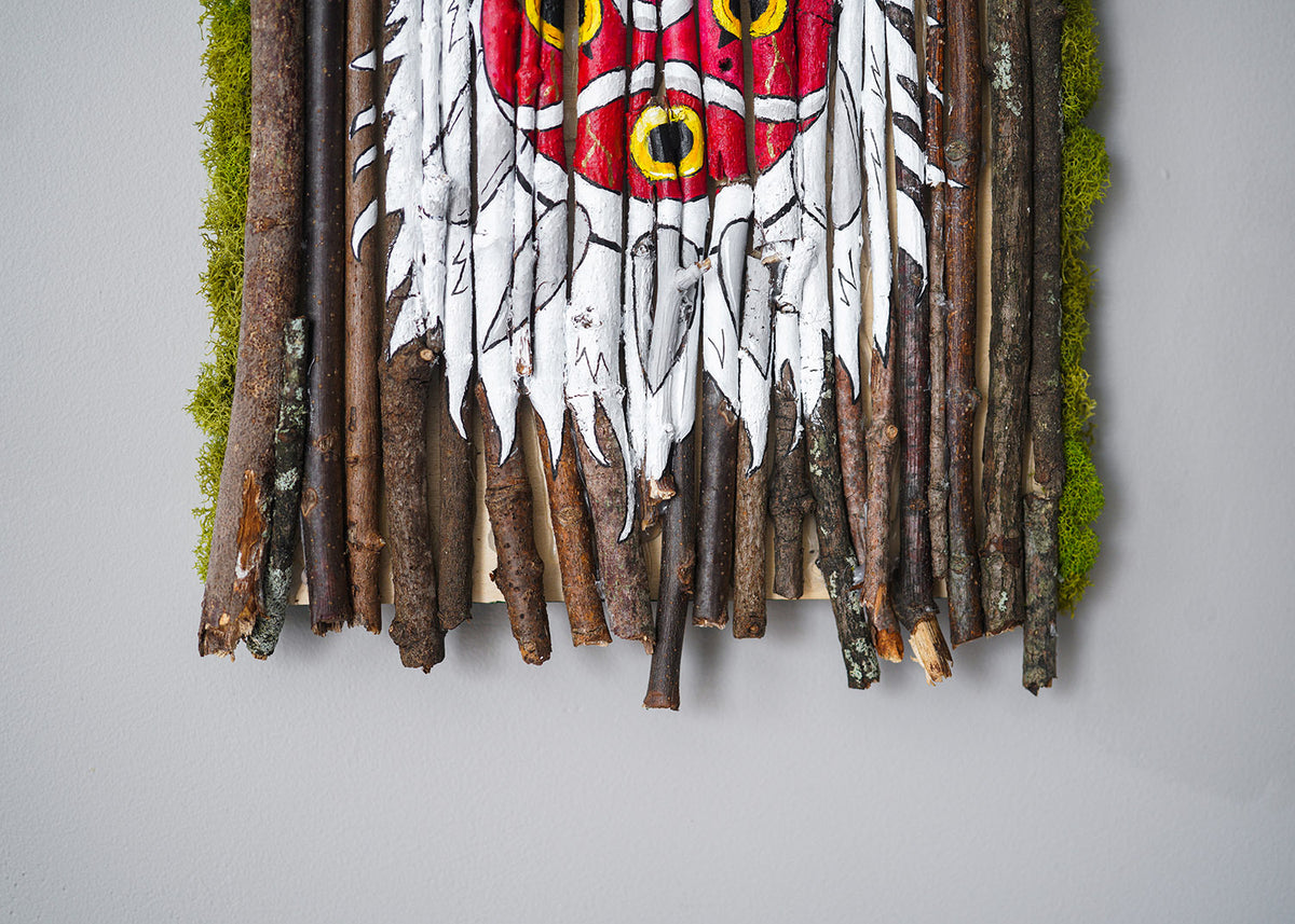 Princess Mononoke Mask Mixed Media Original Painting