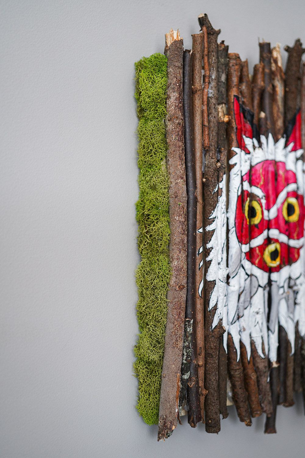 Princess Mononoke Mask Mixed Media Original Painting