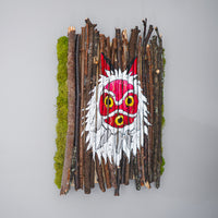 Princess Mononoke Mask Mixed Media Original Painting