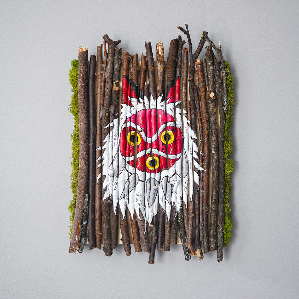 Princess Mononoke Mask Mixed Media Original Painting