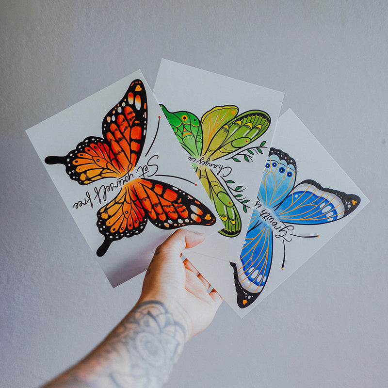 Butterly (Set of 3 Mini Prints)