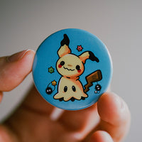 Mimikyu x Soot Sprites Pinback Button
