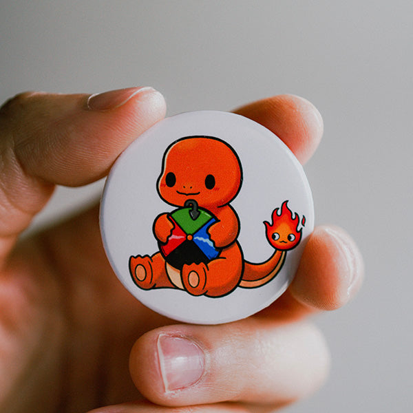Charmander x Calcifer Pinback Button