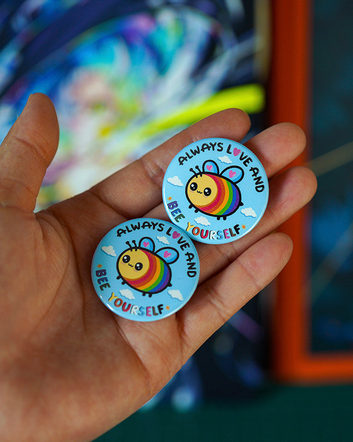 Bee Yourself Limited Edition Pin Back Button